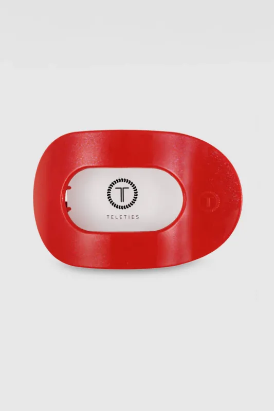 Teleties Large Flat Round Hair Clip in Rudolph Red | TT-FCL01-110 made by Glik’s