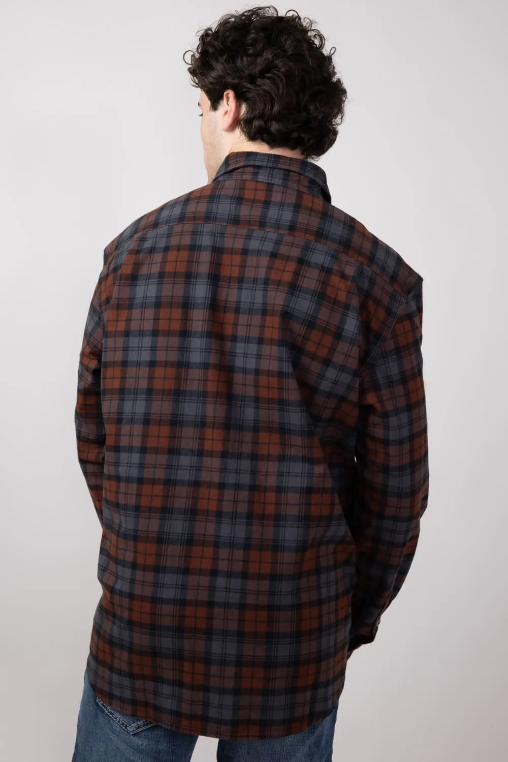 Carhartt Loose Fit Heavyweight Plaid Flannel Shirt for Men in Mocha | 106356-B80-MOCHA sold by Glik’s product image thumbnail 4