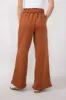 Super Soft Wide Leg Sweatpants for Women in Rust | DZ24A448-CHOCOLATE sold by Glik’s