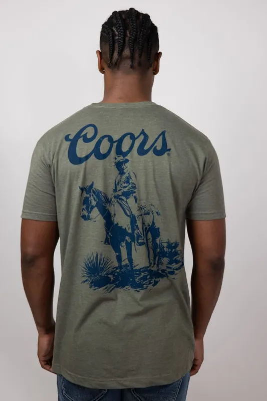 Coors Lone Cowboy T-Shirt for Men in Green | 17642-205A-GREEN sold by Glik’s