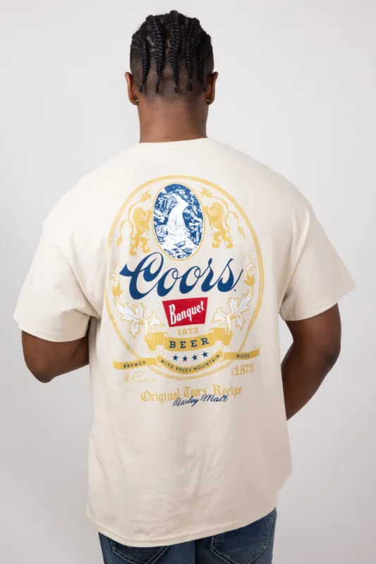 Coors Banquet Heritage T-Shirt for Men in Sand | 14870-867A-SAND sold by Glik’s