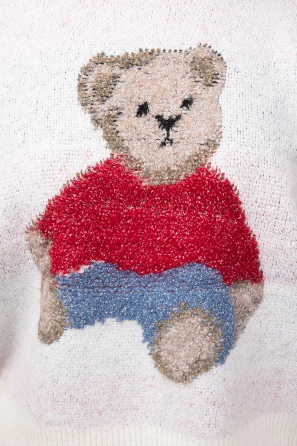 Bear Crewneck Sweater for Women in Ivory | K5038-B-IVORY sold by Glik’s product image thumbnail 3