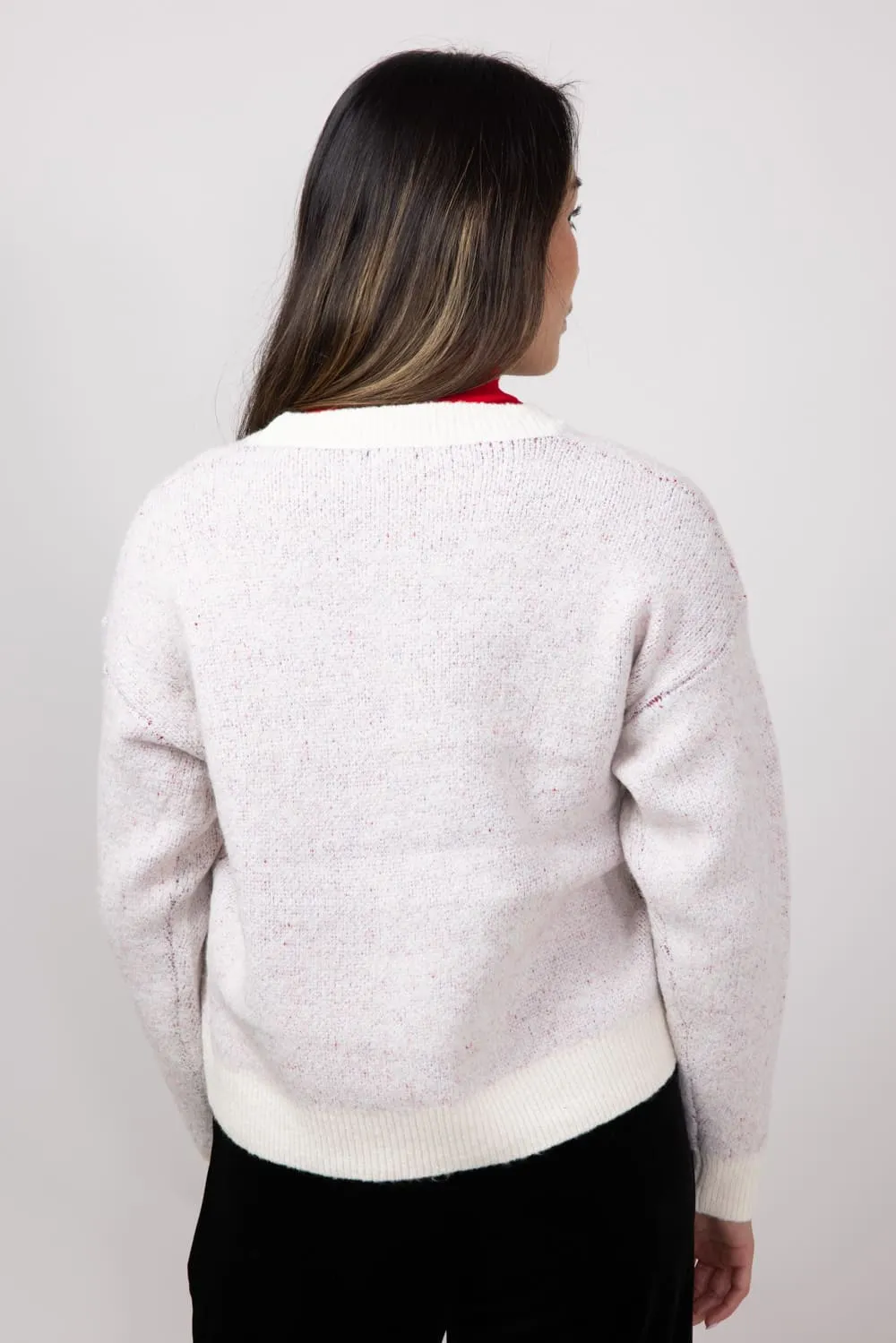 Bear Crewneck Sweater for Women in Ivory | K5038-B-IVORY sold by Glik’s product image thumbnail 2
