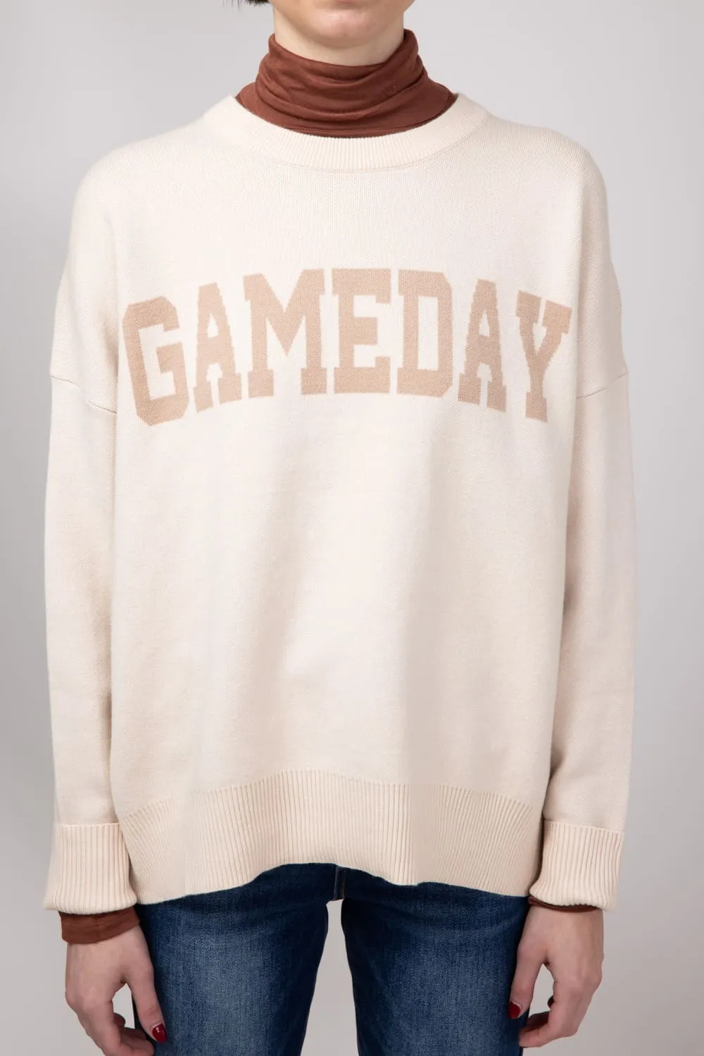 Gameday Sweater for Women in Oat/Taupe | GW18GD-OATTPE sold by Glik’s product image thumbnail 3