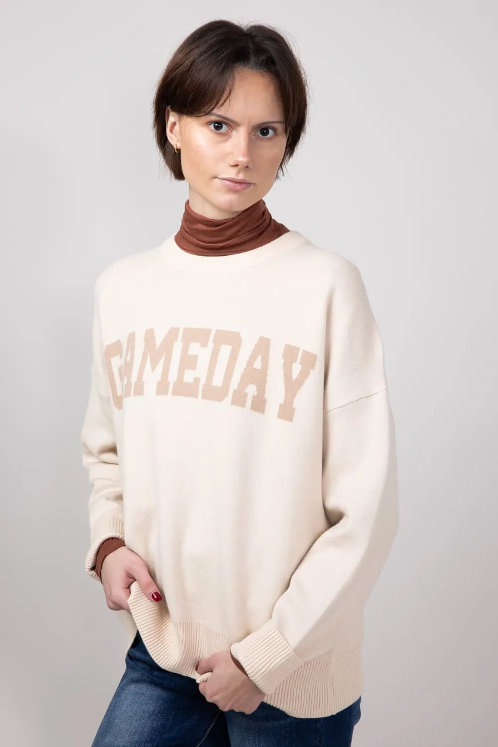 Gameday Sweater for Women in Oat/Taupe | GW18GD-OATTPE sold by Glik’s product image thumbnail 4