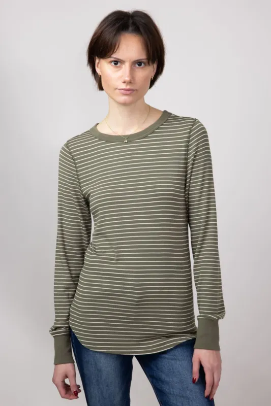 Thread & Supply Stacy Stripe Shirt for Women in Sea Turtle | T1390MSTS-SEATURTLESTRIPE sold by Glik’s
