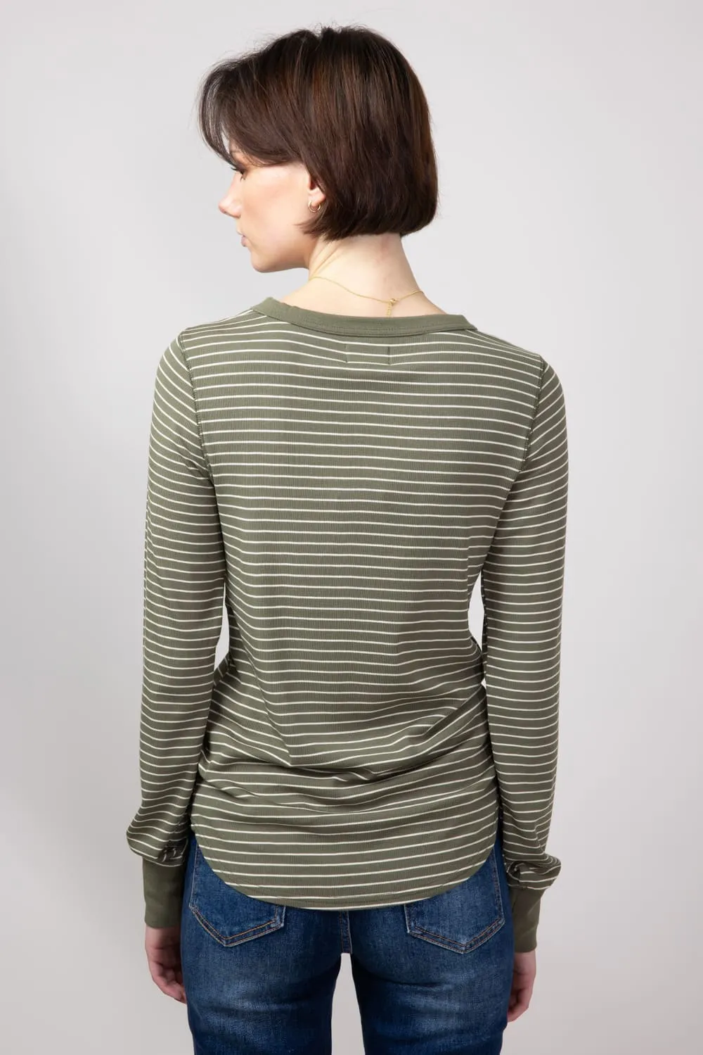 Thread & Supply Stacy Stripe Shirt for Women in Sea Turtle | T1390MSTS-SEATURTLESTRIPE sold by Glik’s product image thumbnail 2