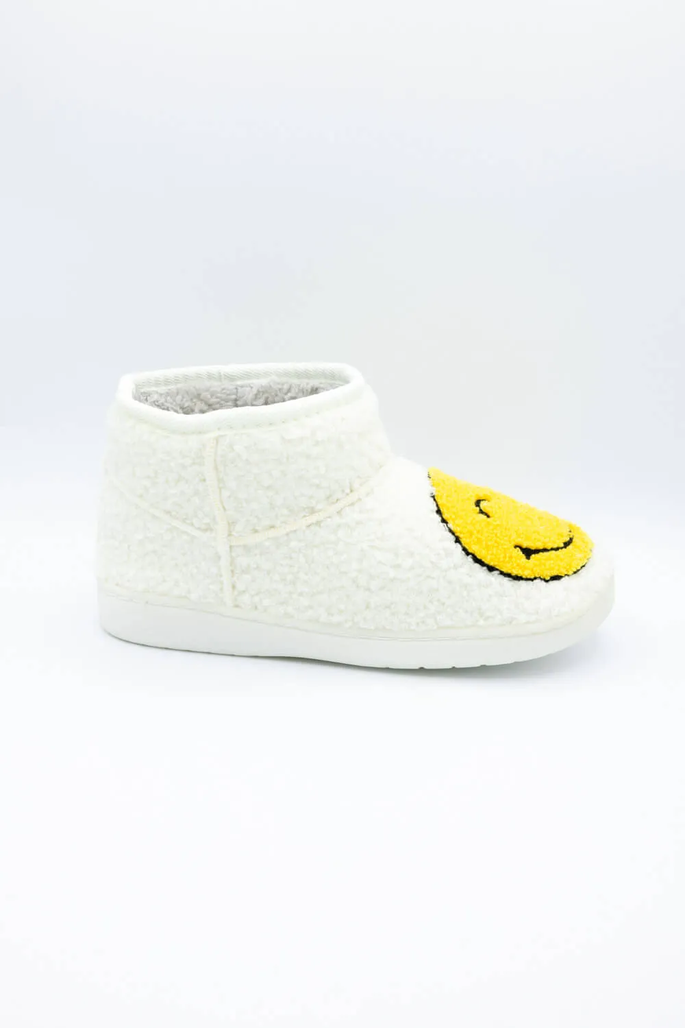 MIA Chill Smiley Face Slipper Booties for Women in White/Yellow | GS1412404-YELLOW sold by Glik’s product image thumbnail 2