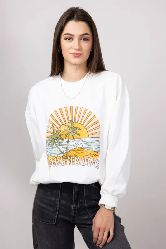 Billabong Island Life Sweatshirt for Women in White | 24B464405-SCS sold by Glik’s