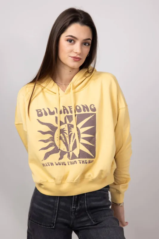 Billabong With Love From the Sun Hoodie for Women in Pale Yellow | 24B414402-PAL sold by Glik’s