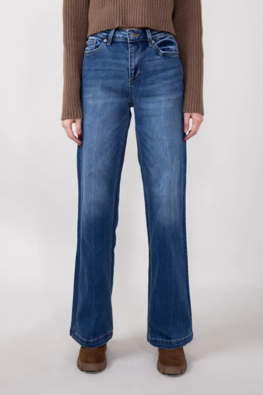 Mica High-Rise Wide Leg Jeans for Women in Dark Wash | MDP-W3202 sold by Glik’s