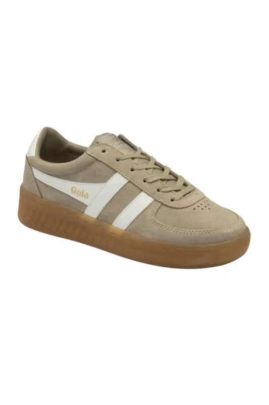 Gola Grandslam Suede Sneakers for Women in Bone/Off White/Gum | CLA589-BONE/GUM sold by Glik’s