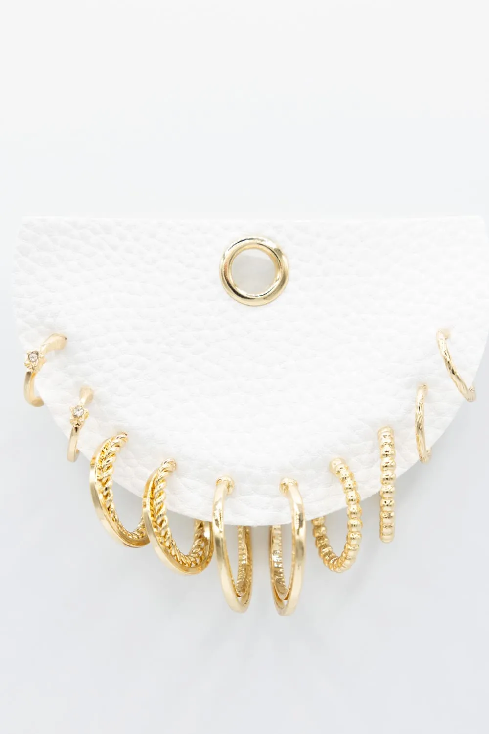 Five Pair Hoop Earrings Set for Women in Gold | JED087 GDCRY sold by Glik’s