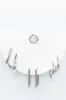Three Pair Long Huggie Hoop Earrings Set for Women in Silver | JEE467RH sold by Glik’s