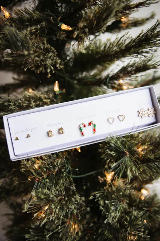 Holiday Season Earrings Gift Box Set | ED10160RED sold by Glik’s