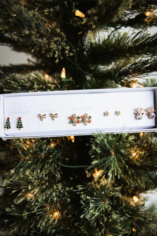 Christmas Season Earrings Gift Box Set | ED10306GN sold by Glik’s
