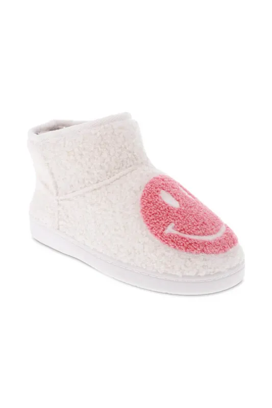 MIA Smiley Face Slipper Booties for Women in Pink | GS1412404-PINK sold by Glik’s