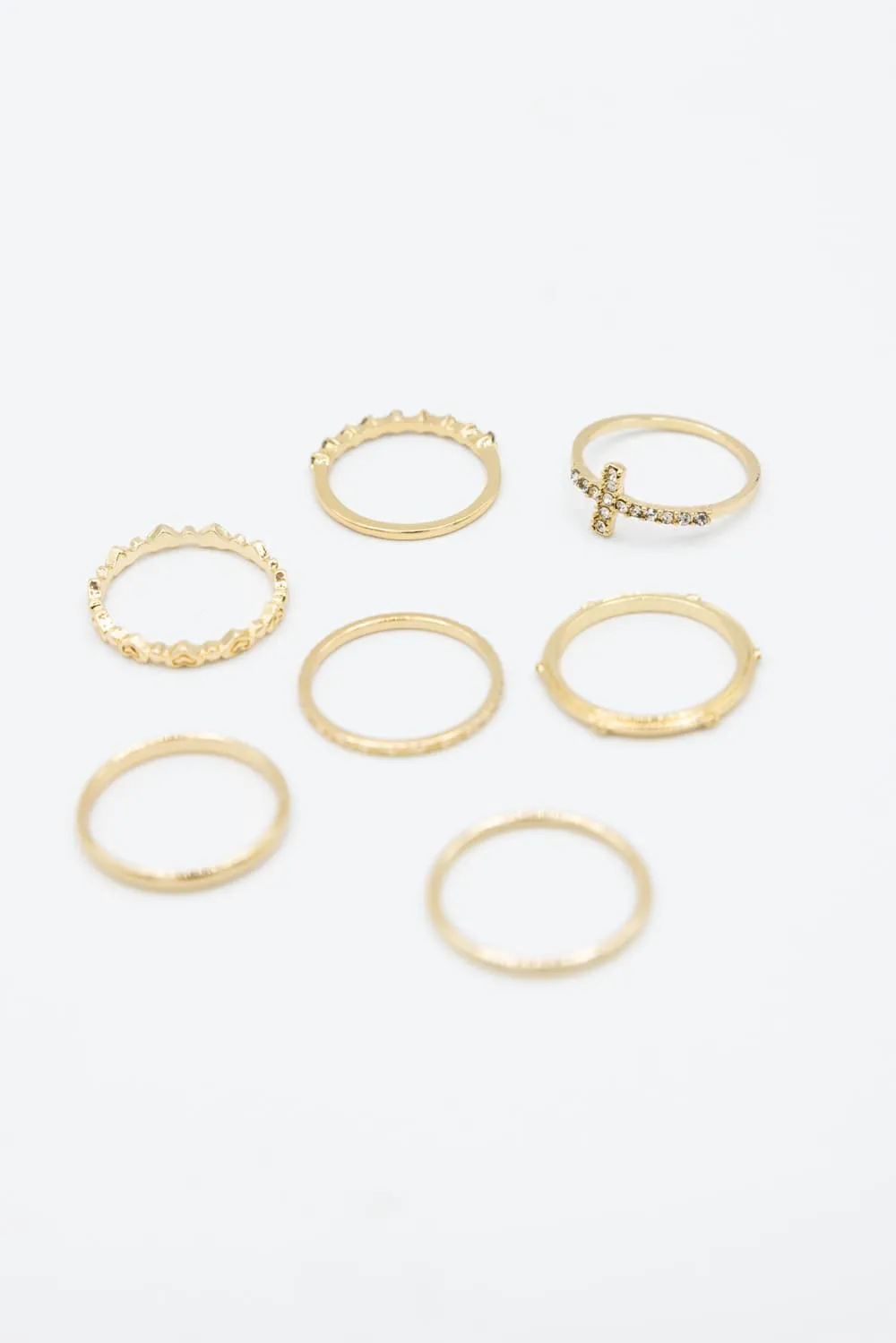 Stackable Cross Rings in Gold | JRA624GDCRY sold by Glik’s product image thumbnail 2