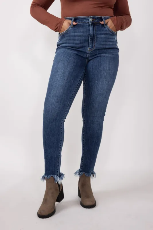 Judy Blue High Rise Distressed Skinny Jeans for Women | 82491REG made by Judy Blue