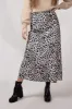 Satin Leopard Print Midi Skirt for Women in Animal Print | MAS3022-LEOPARD sold by Glik’s