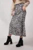 Satin Leopard Print Midi Skirt for Women in Animal Print | MAS3022-LEOPARD sold by Glik’s