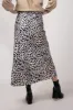 Satin Leopard Print Midi Skirt for Women in Animal Print | MAS3022-LEOPARD sold by Glik’s