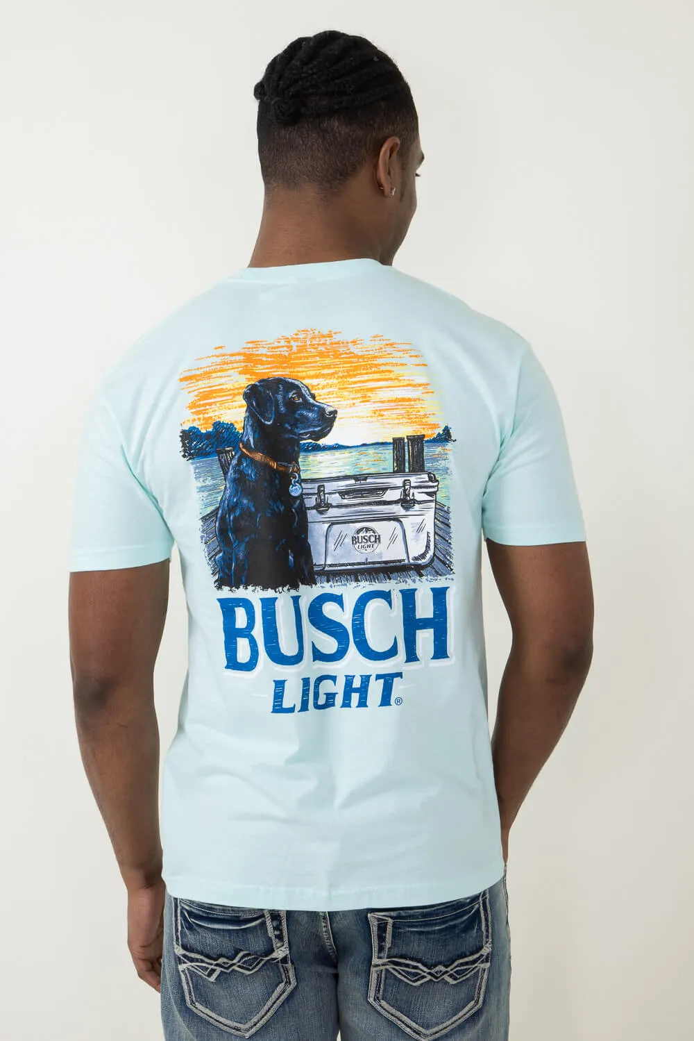 Busch Light Dog Cooler T-Shirt for Men in Teal Blue | 3349-TEALICE sold by Glik’s