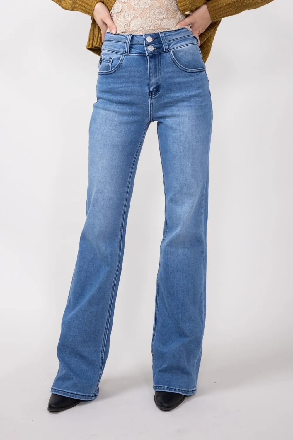 KanCan High-Rise Flared Wide Leg Jeans for Women | KC20020M sold by Glik’s