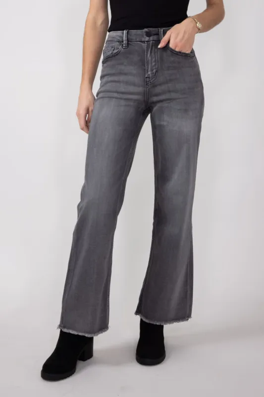 Mica Super High Rise Wide Leg Jeans for Women in Dark Grey | MDP-W3161 sold by Glik’s