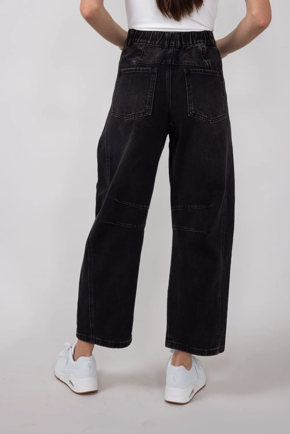 High-Rise Slouchy Barrel Jeans for Women in Black | MAP2740-BLACK sold by Glik’s product image thumbnail 2