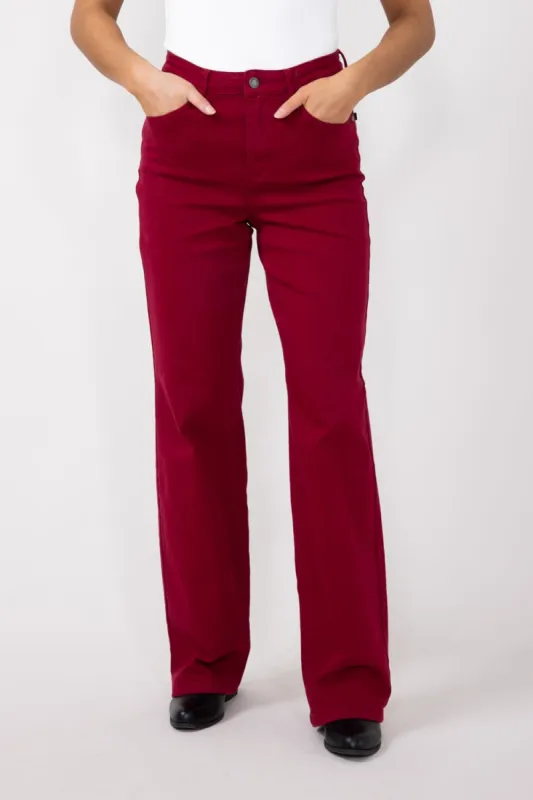 Judy Blue High Rise Heart Pocket Straight Jeans for Women in Scarlet Red | 88917REG sold by Glik’s