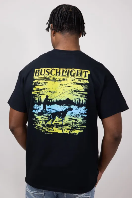 Busch Wildlife on Water T-Shirt for Men in Black | 16682-308B-BLK sold by Glik’s