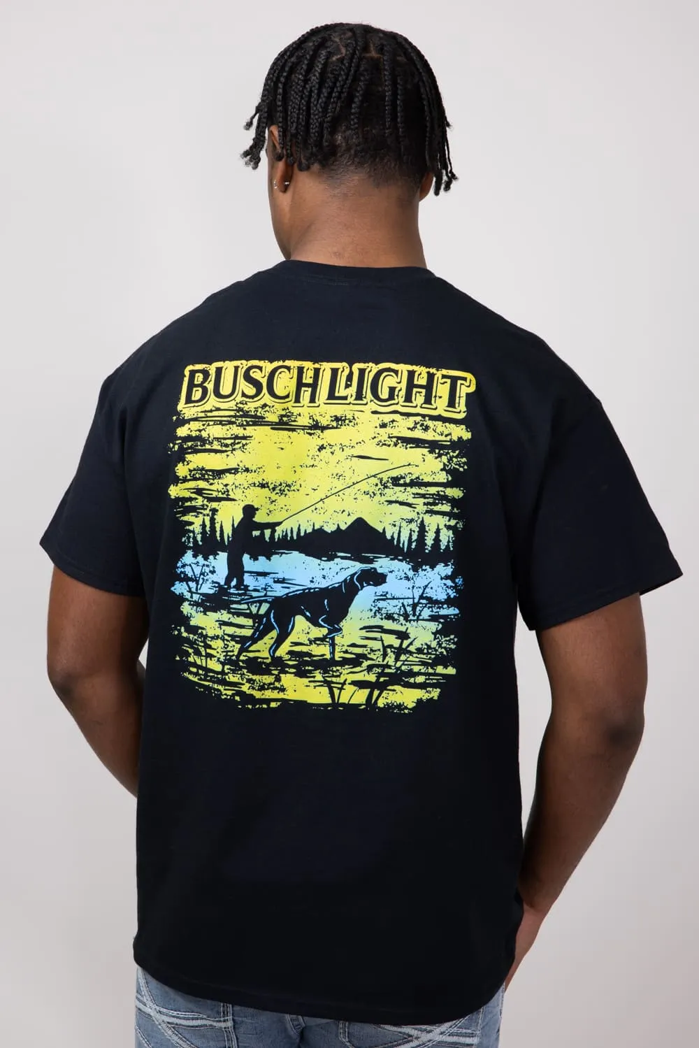 Busch Wildlife on Water T-Shirt for Men in Black | 16682-308B-BLK sold by Glik’s