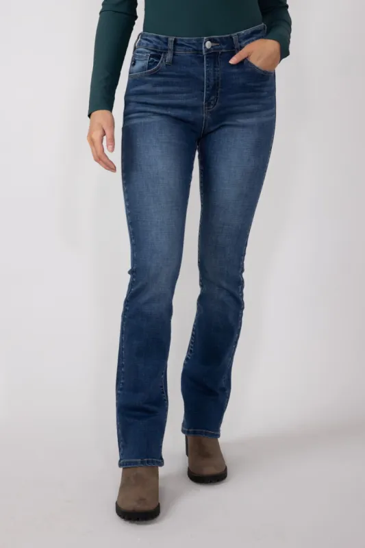 KanCan High Rise Medium Wash Clean Skinny Bootcut Jeans for Women | KC20067M sold by Glik’s