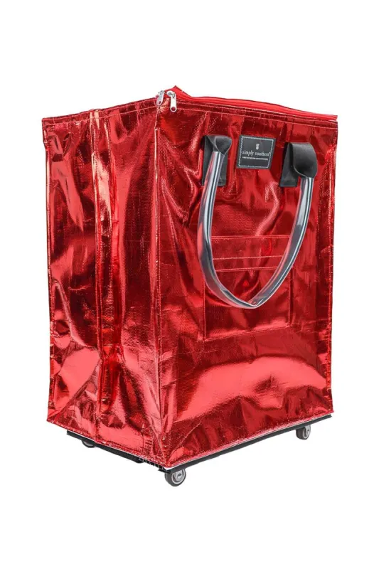 Simply Southern Rolling Tote Bag in Red | 0224-BAG-ROLLTOTE-RED sold by Glik’s