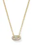 Kendra Scott Bailey Gold Pave Short Pendant Necklace in White Crystal | 9608865755 sold by Glik’s