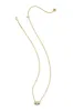 Kendra Scott Bailey Gold Pave Short Pendant Necklace in White Crystal | 9608865755 sold by Glik’s