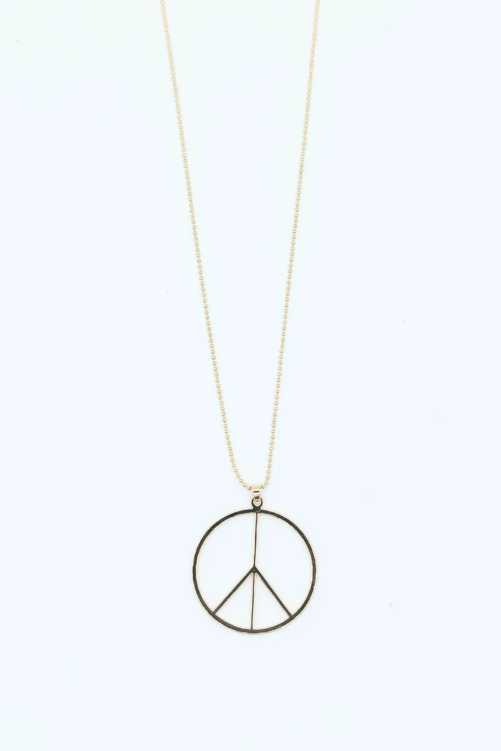 Peace Sign Necklace in Gold | NNA126GD sold by Glik’s