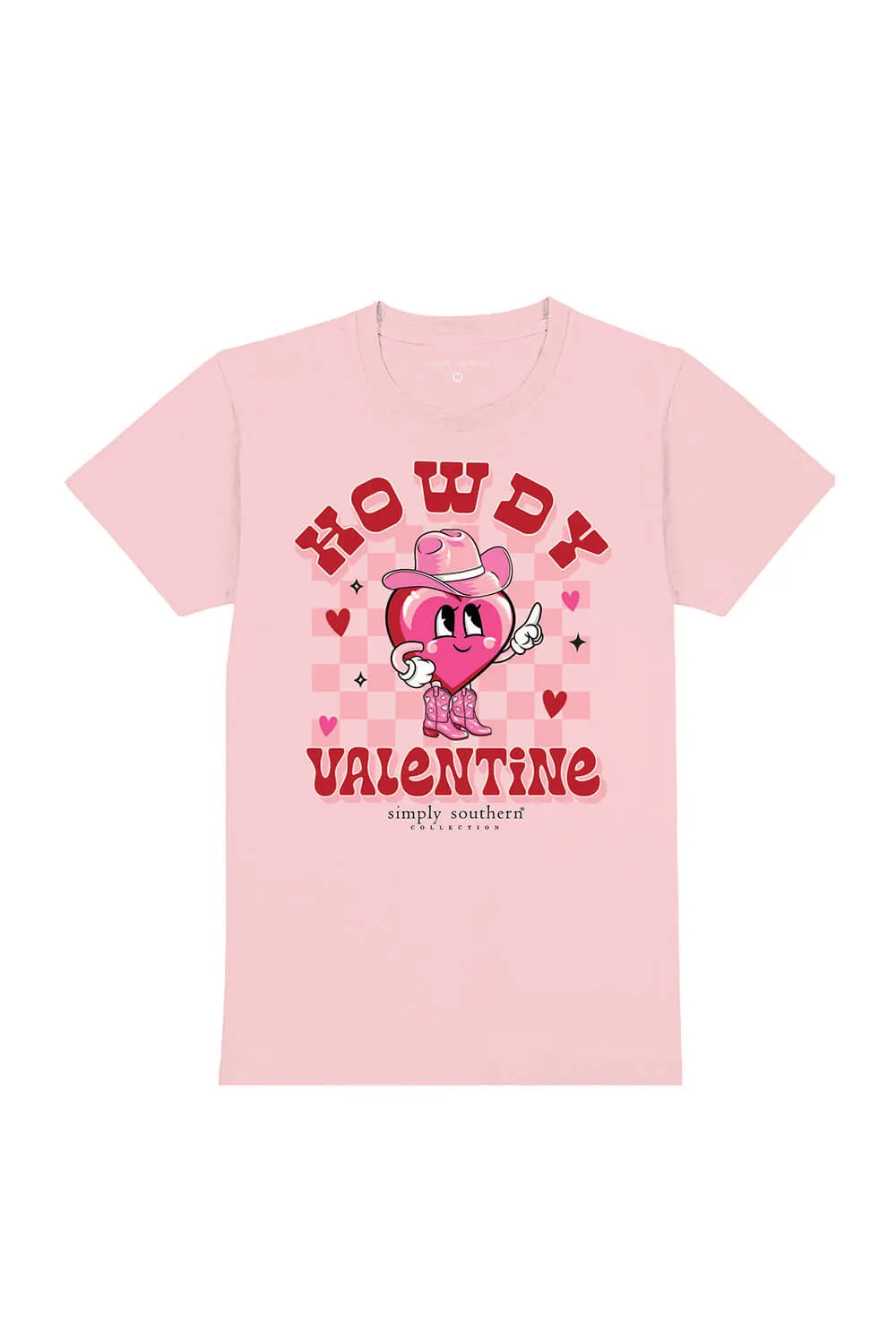 Simply Southern Plus Size Howdy Valentine T-Shirt for Women in Light Pink | EXT-SS-HOWDY-LTPINK sold by Glik’s