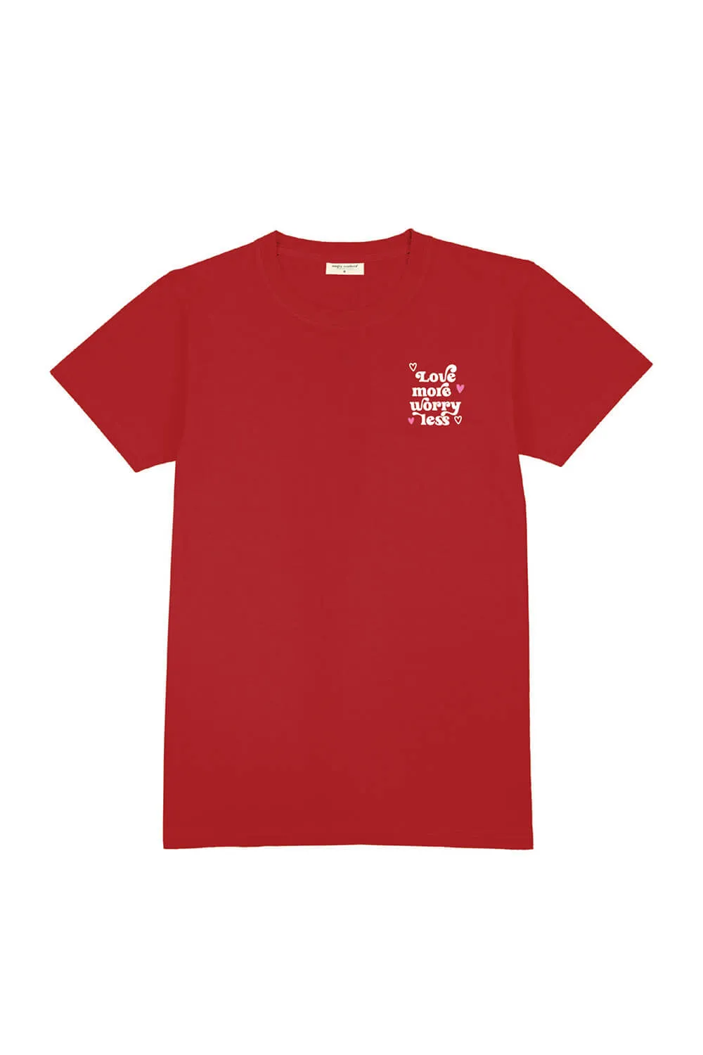 Simply Southern Love More, Worry Less T-Shirt for Women in Red | SS-LOVEMORE-RED sold by Glik’s product image thumbnail 2