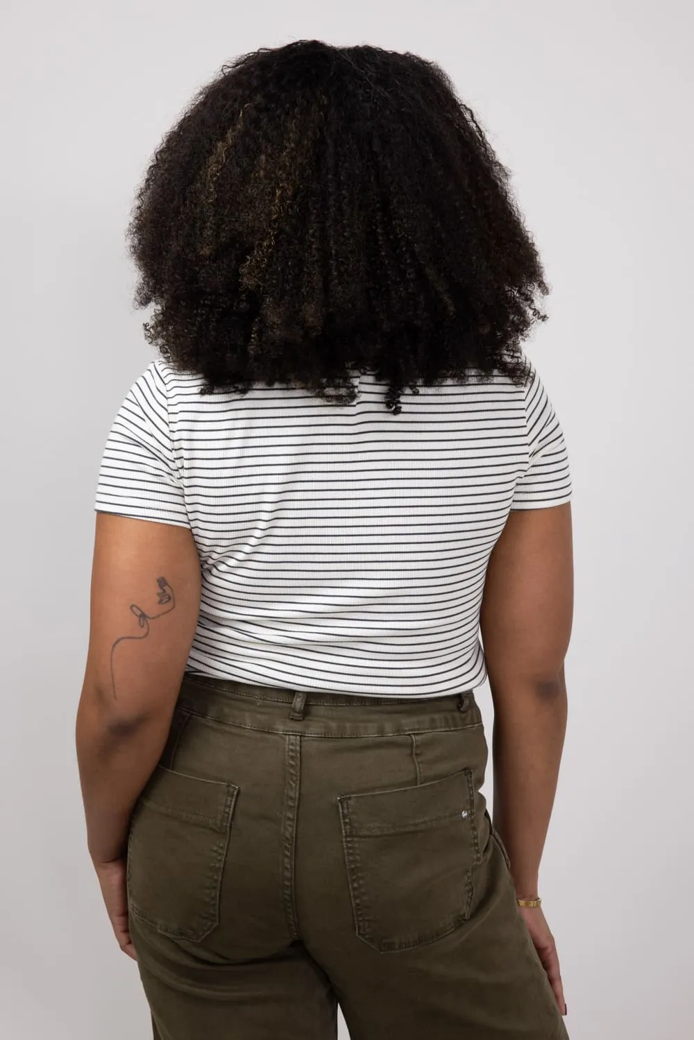 Thread & Supply Annie Striped T-Shirt for Women in Cream/Black | T3544BRTS-CREAMBLACK sold by Glik’s product image thumbnail 3