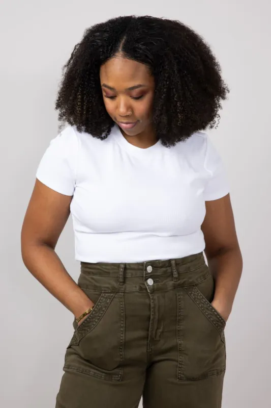 Thread & Supply Annie T-Shirt for Women in White | T3544BRTS-WHITE sold by Glik’s