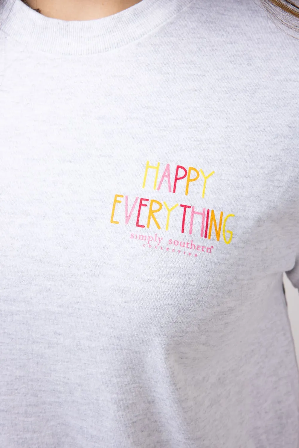 Simply Southern Happy Everything T-Shirt for Women in Ash Gray | SS-HAPPY-ASHGRY sold by Glik’s product image thumbnail 3