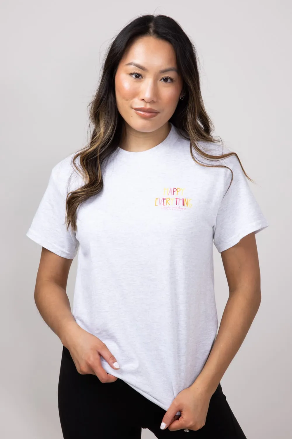 Simply Southern Happy Everything T-Shirt for Women in Ash Gray | SS-HAPPY-ASHGRY sold by Glik’s product image thumbnail 2