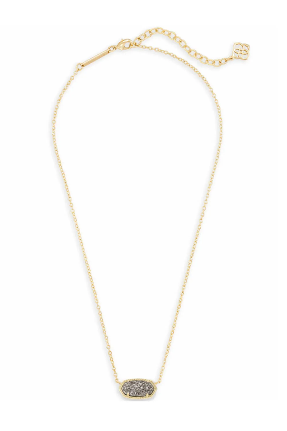 Kendra Scott Elisa Gold Short Pendant Necklace in Platinum Drusy | 4217710682 sold by Glik’s product image thumbnail 2