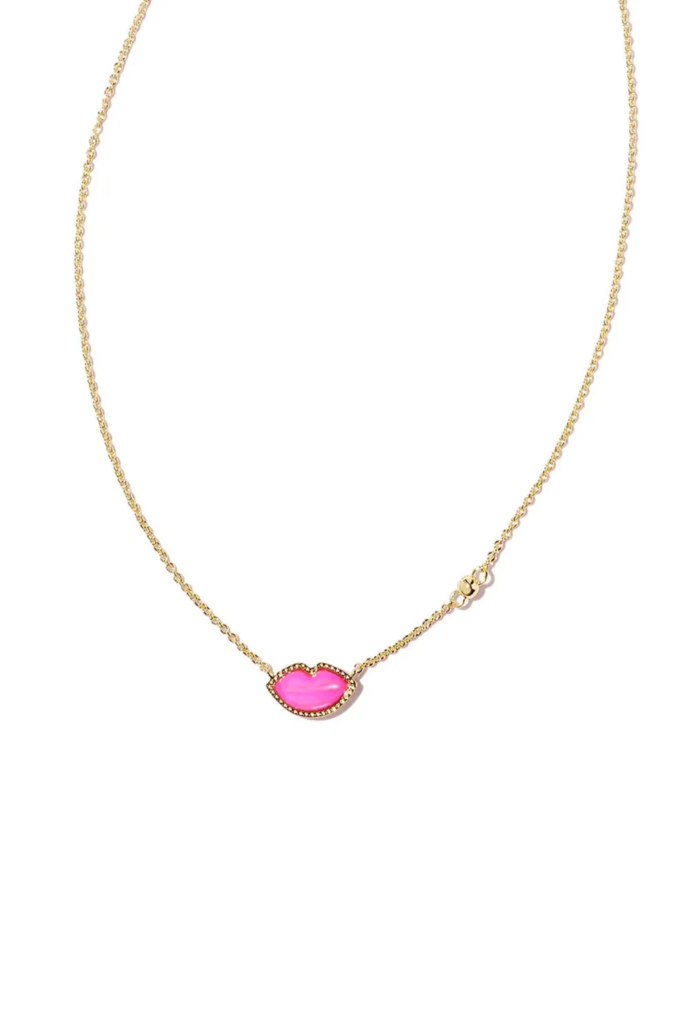 Kendra Scott Lips Pendant Necklace in Gold Hot Pink | 9608862528 sold by Glik’s product image thumbnail 2