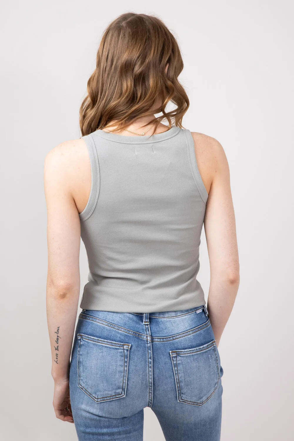 Thread & Supply Edlin Tank Top for Women in Forest Fog | T2338BRTS-FORESTFOG sold by Glik’s product image thumbnail 2