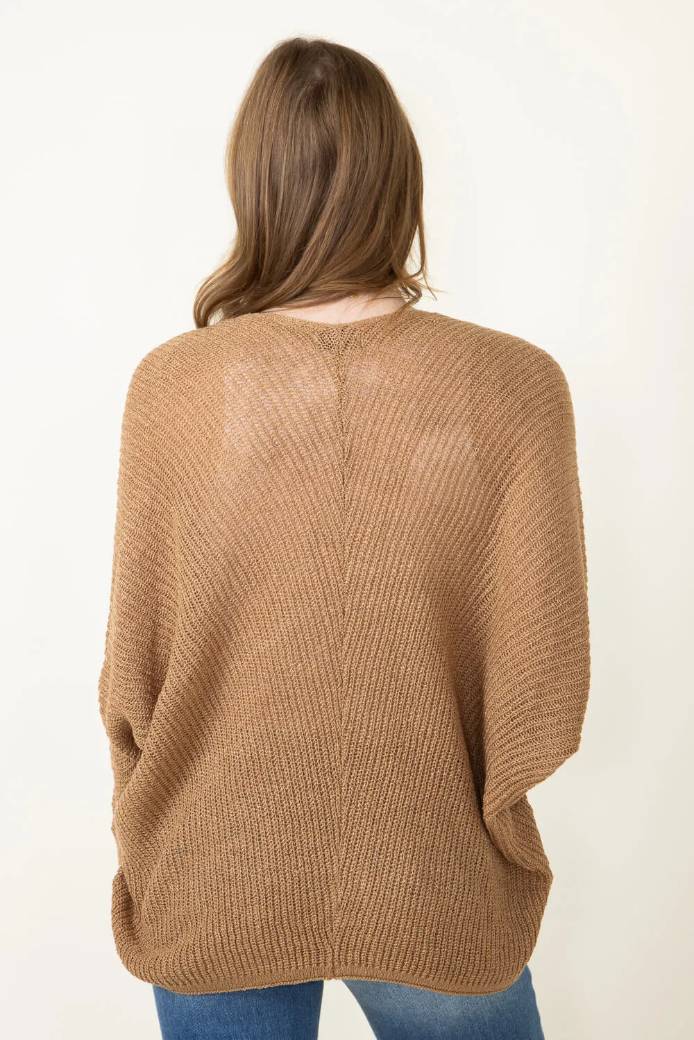 Shaker Stitch Cardigan for Women in Camel | 61865-CAM sold by Glik’s product image thumbnail 3