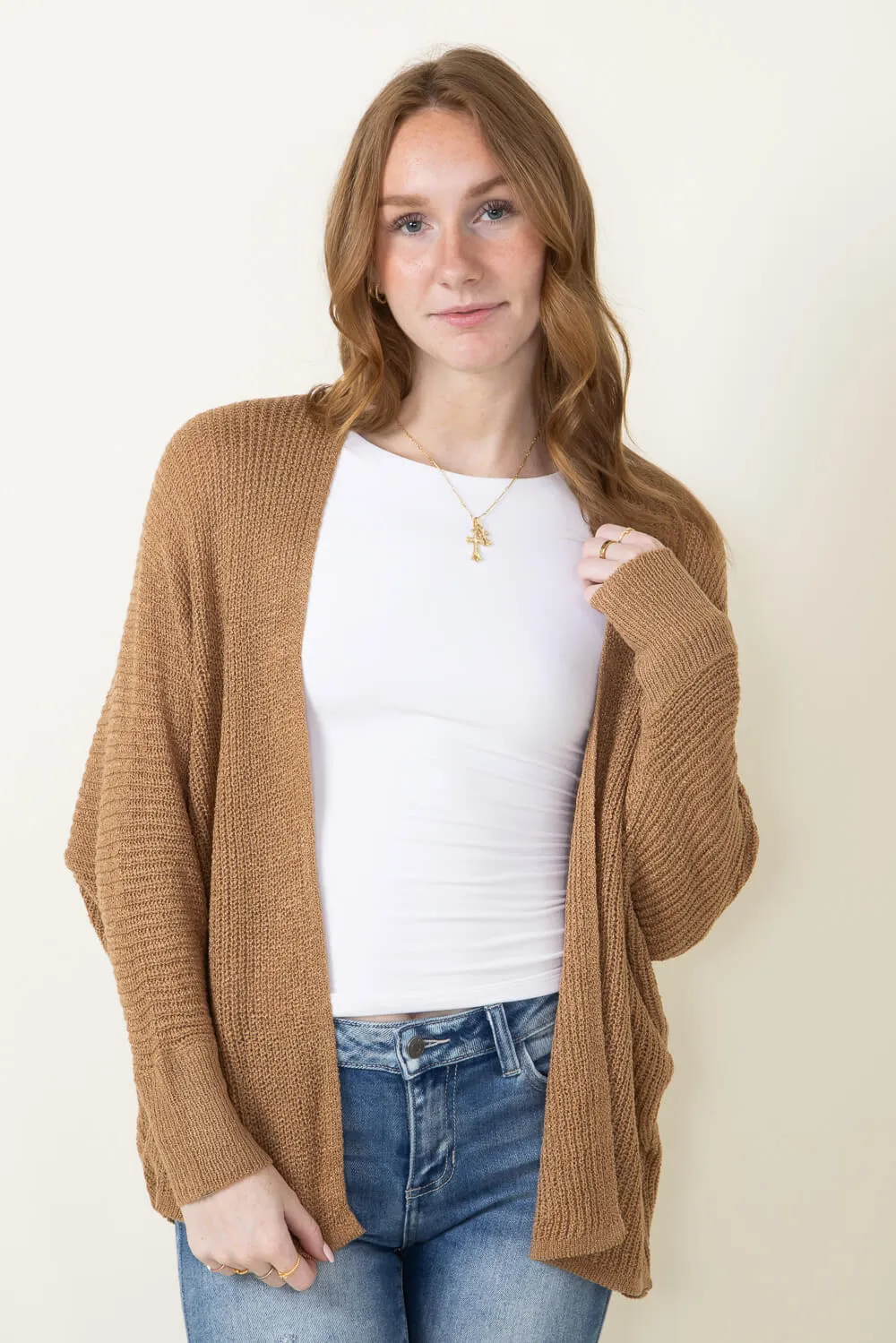 Shaker Stitch Cardigan for Women in Camel | 61865-CAM sold by Glik’s product image thumbnail 2