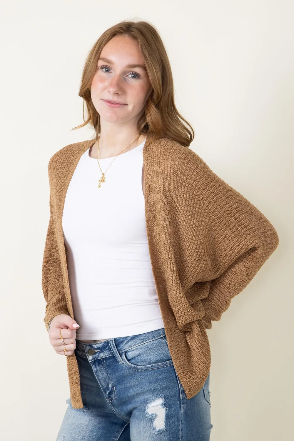 Shaker Stitch Cardigan for Women in Camel | 61865-CAM sold by Glik’s product image thumbnail 5
